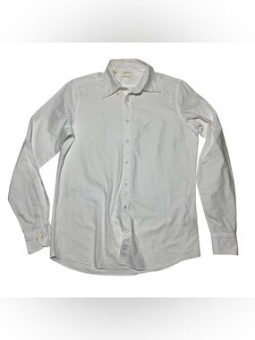Suit supply Button Up Pure White Shirt Slim Fit Size 39-40 /15.5 Egypt Cotton